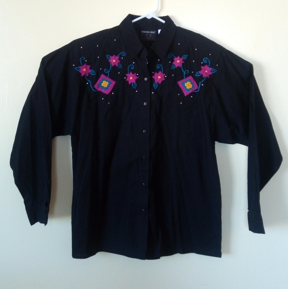 Vintage Black Frontier Series Western Shirt NWT
